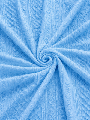 Premium Chikankari Georgette Fabric — Blue