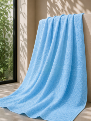Premium Chikankari Georgette Fabric — Blue
