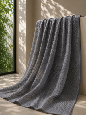 Premium Chikankari Georgette Fabric — Grey