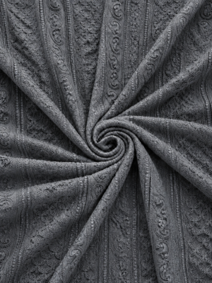 Premium Chikankari Georgette Fabric — Grey