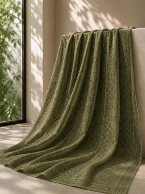 Premium Chikankari Georgette Fabric — Mehendi