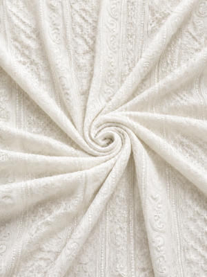 Premium Chikankari Georgette Fabric — Offwhite