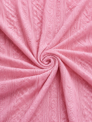 Premium Chikankari Georgette Fabric — Pink