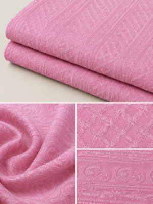 Premium Chikankari Georgette Fabric — Pink