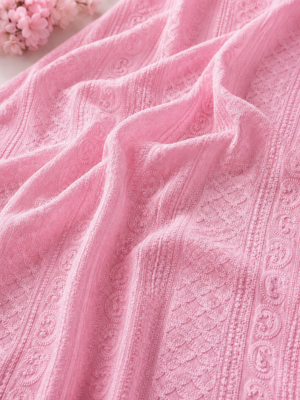 Premium Chikankari Georgette Fabric — Pink