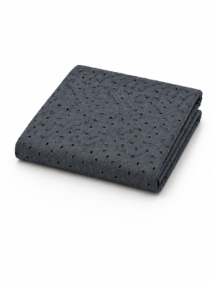 Cotton Six Star Embroidered Fabric-S  GREY