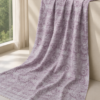 Cotton Lucknawi Embroidered Fabric — Lavender