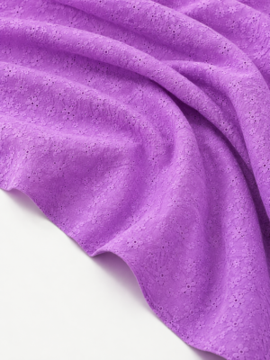 Cotton Pranjal Embroidered Fabric — LAVENDER