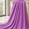 Cotton Pranjal Embroidered Fabric — LAVENDER
