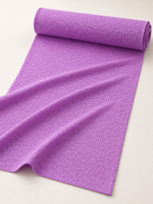 Cotton Pranjal Embroidered Fabric — LAVENDER