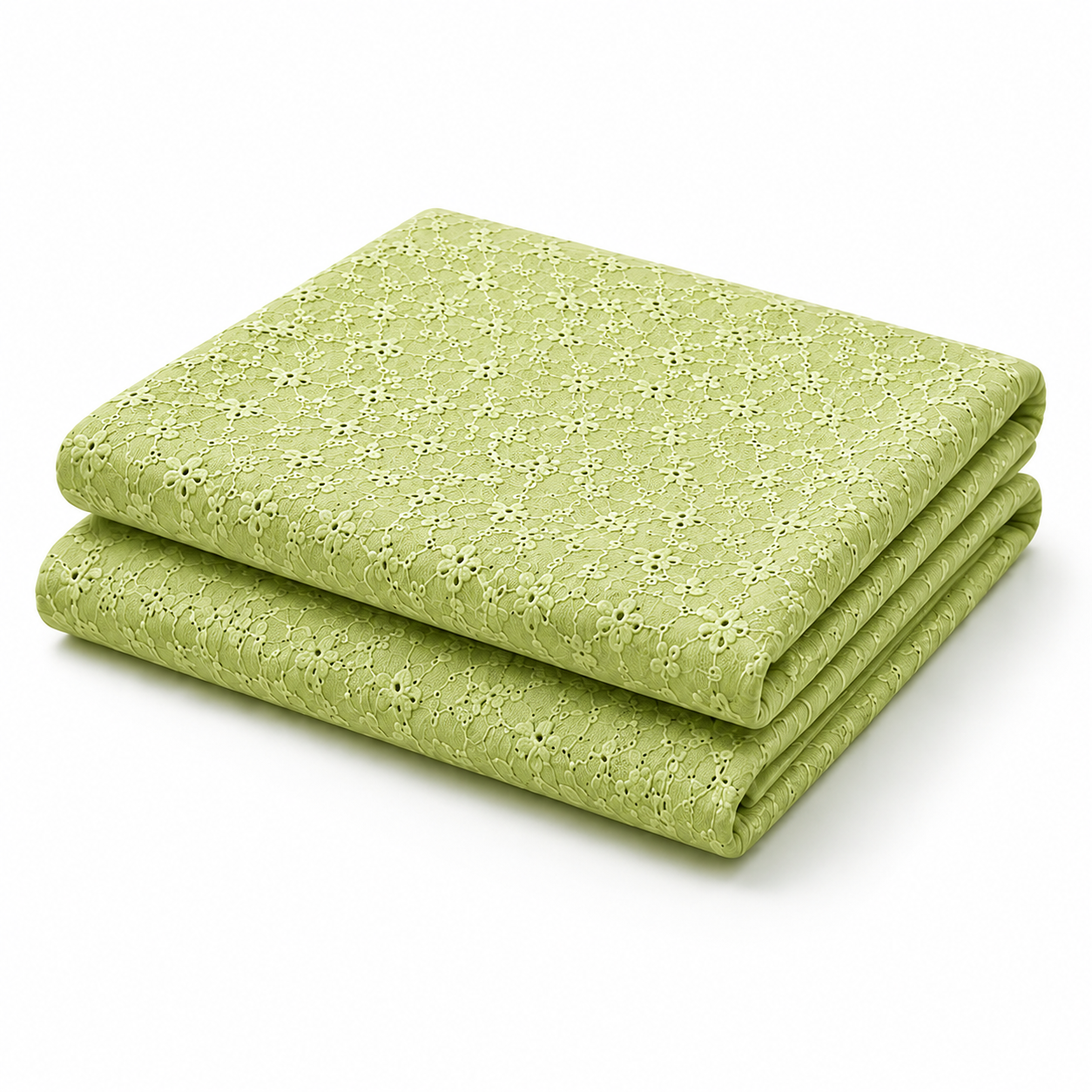 Cotton Pranjal Embroidered Fabric — P GREEN - Image 6