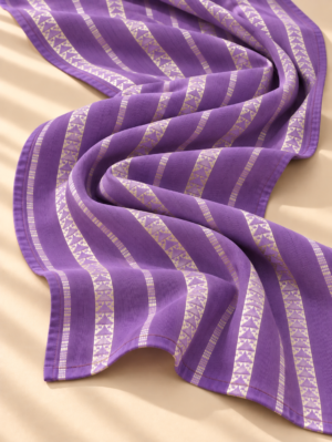 Lavender Geometric Stripe Fabric