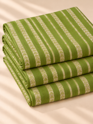 Mehandi Geometric Stripe Fabric