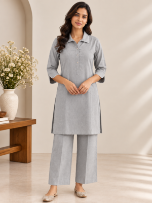 Women's Grey Collar Co-ords set