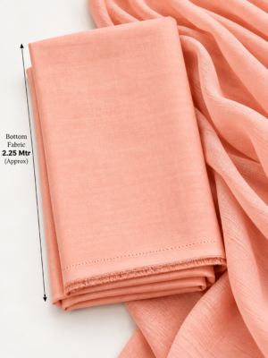 Peach Embroidered 3-Piece Unstitched Suit