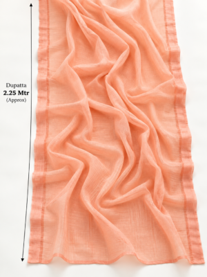Peach Embroidered 3-Piece Unstitched Suit